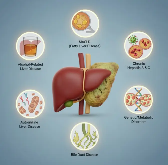 London liver cirrhosis doctors reviewing patient diagnosis and treatment